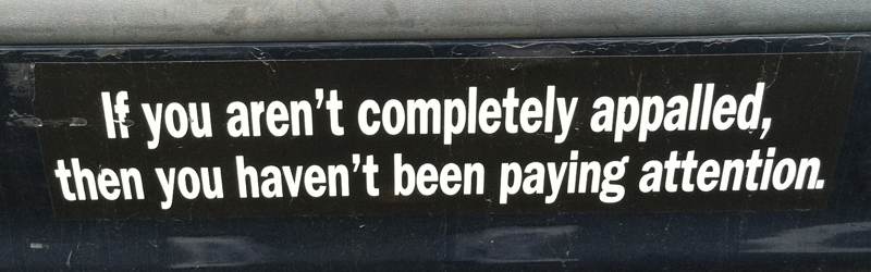 appalled bumper sticker