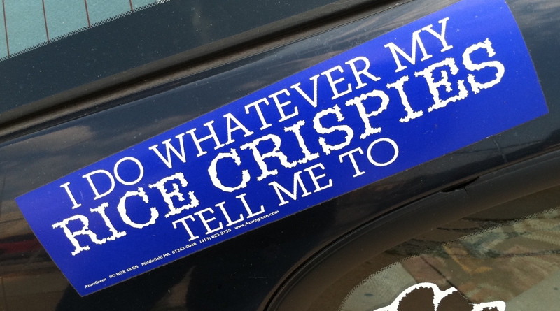 rice krispies bumper sticker